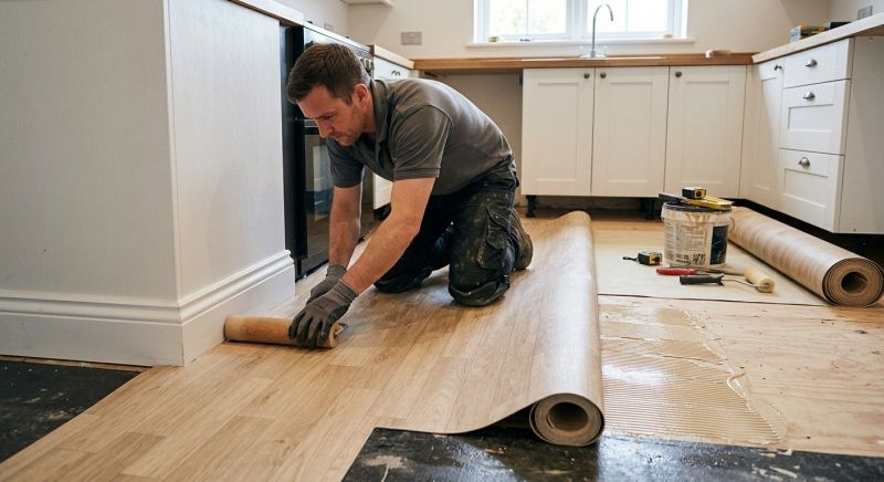 Sheet Linoleum Installation in Brookfield, OH